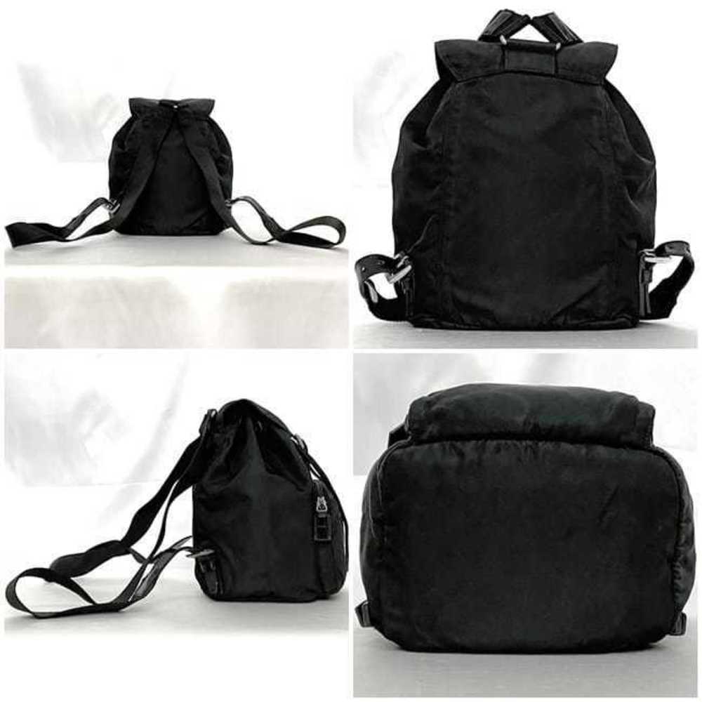 Prada Backpack Nero Rucksack Drawstring Flap Leat… - image 2